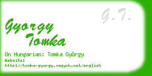 gyorgy tomka business card