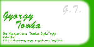 gyorgy tomka business card